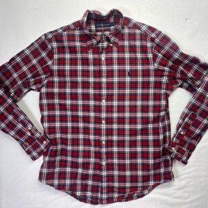 Ralph Lauren Plaid Casual Button Down Shirt Mens L Cotton Preppy Stylish 1770